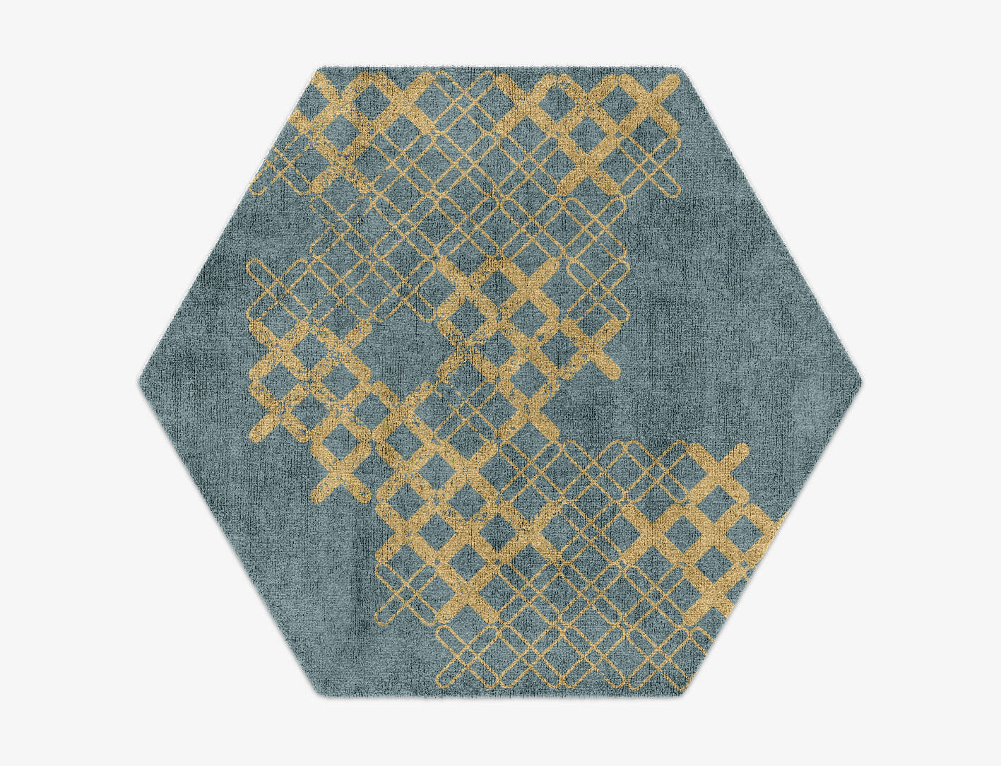 Pert  Hexagon Hand Knotted Bamboo Silk Custom Rug by Rug Artisan