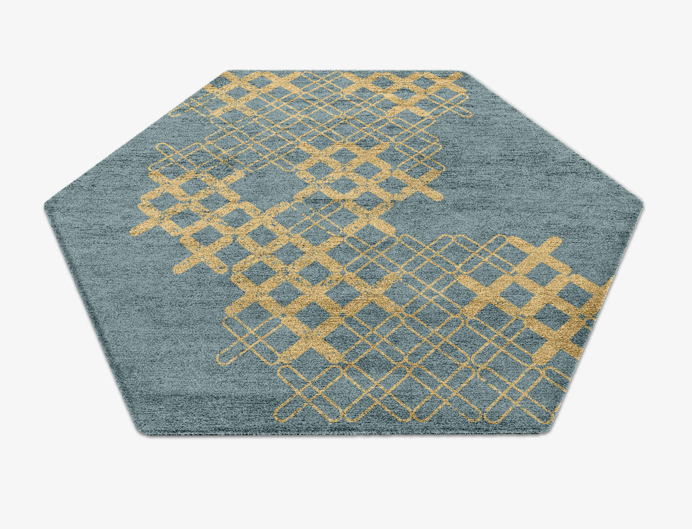 Pert  Hexagon Hand Knotted Bamboo Silk Custom Rug by Rug Artisan