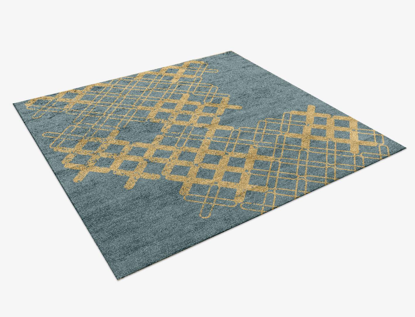 Pert  Square Hand Knotted Bamboo Silk Custom Rug by Rug Artisan