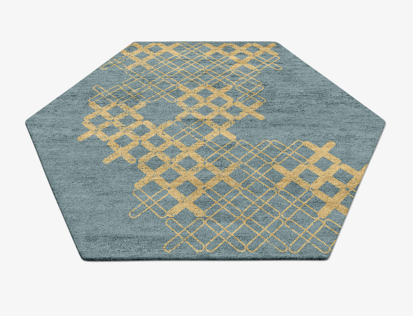 Pert  Hexagon Hand Tufted Bamboo Silk Custom Rug by Rug Artisan