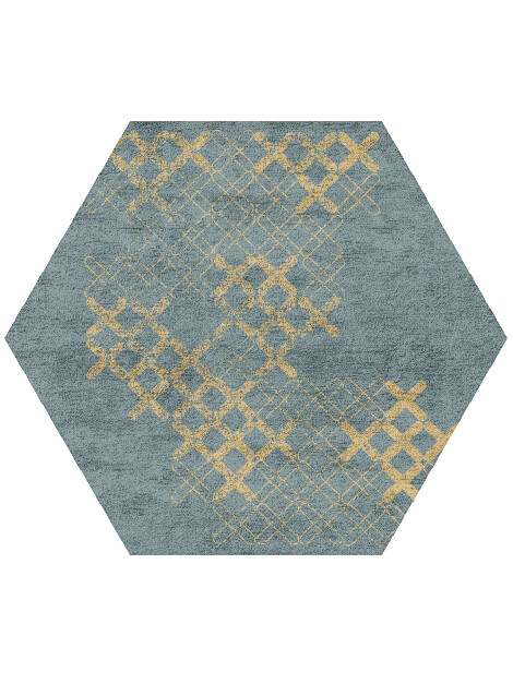 Pert  Hexagon Hand Tufted Bamboo Silk Custom Rug by Rug Artisan