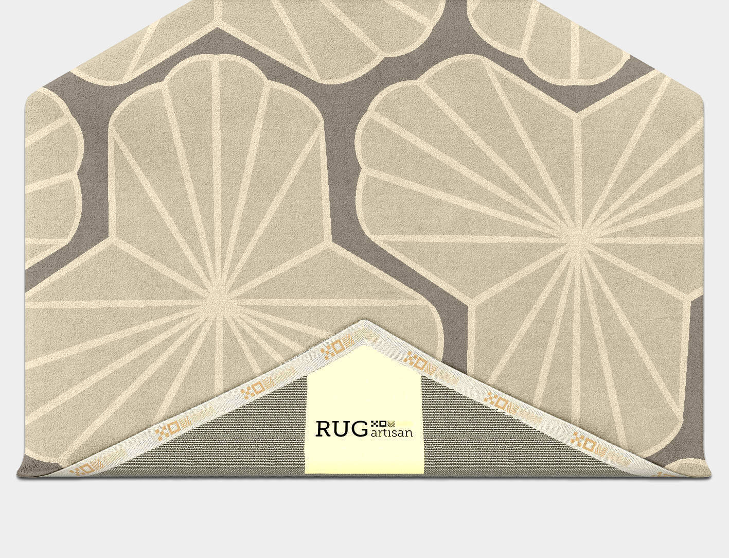 Petal Batik Hexagon Hand Tufted Pure Wool Custom Rug by Rug Artisan