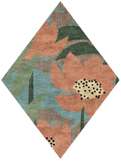Petunia Diamond Hand Knotted Bamboo Silk custom handmade rug