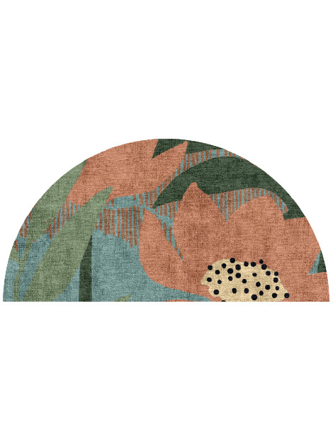 Petunia Halfmoon Hand Knotted Bamboo Silk custom handmade rug