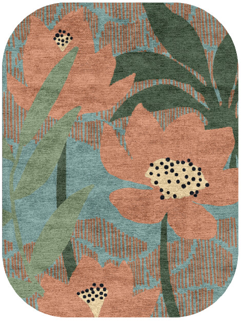 Petunia Oblong Hand Knotted Bamboo Silk custom handmade rug