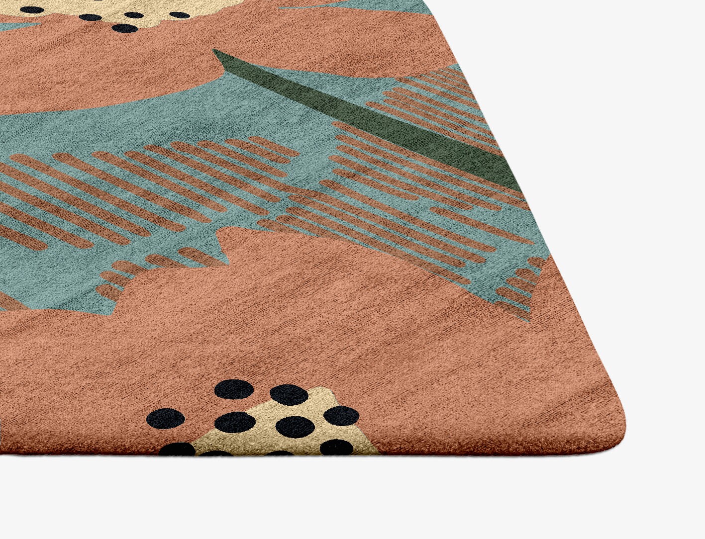 Petunia Field of Flowers Ogee Hand Tufted Bamboo Silk Custom Rug by Rug Artisan