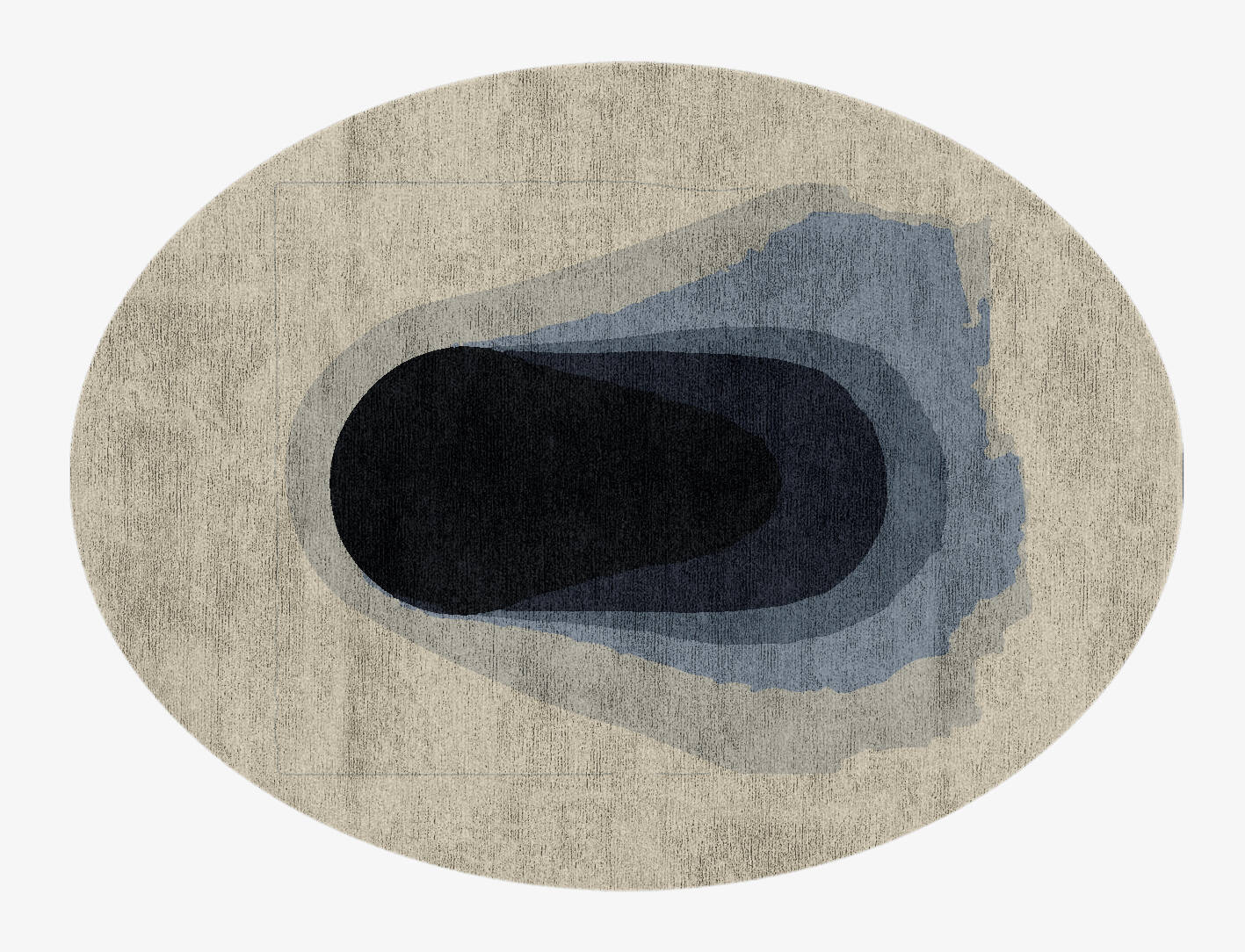 Phantom Gradation Oval Hand Knotted Bamboo Silk Custom Rug by Rug Artisan