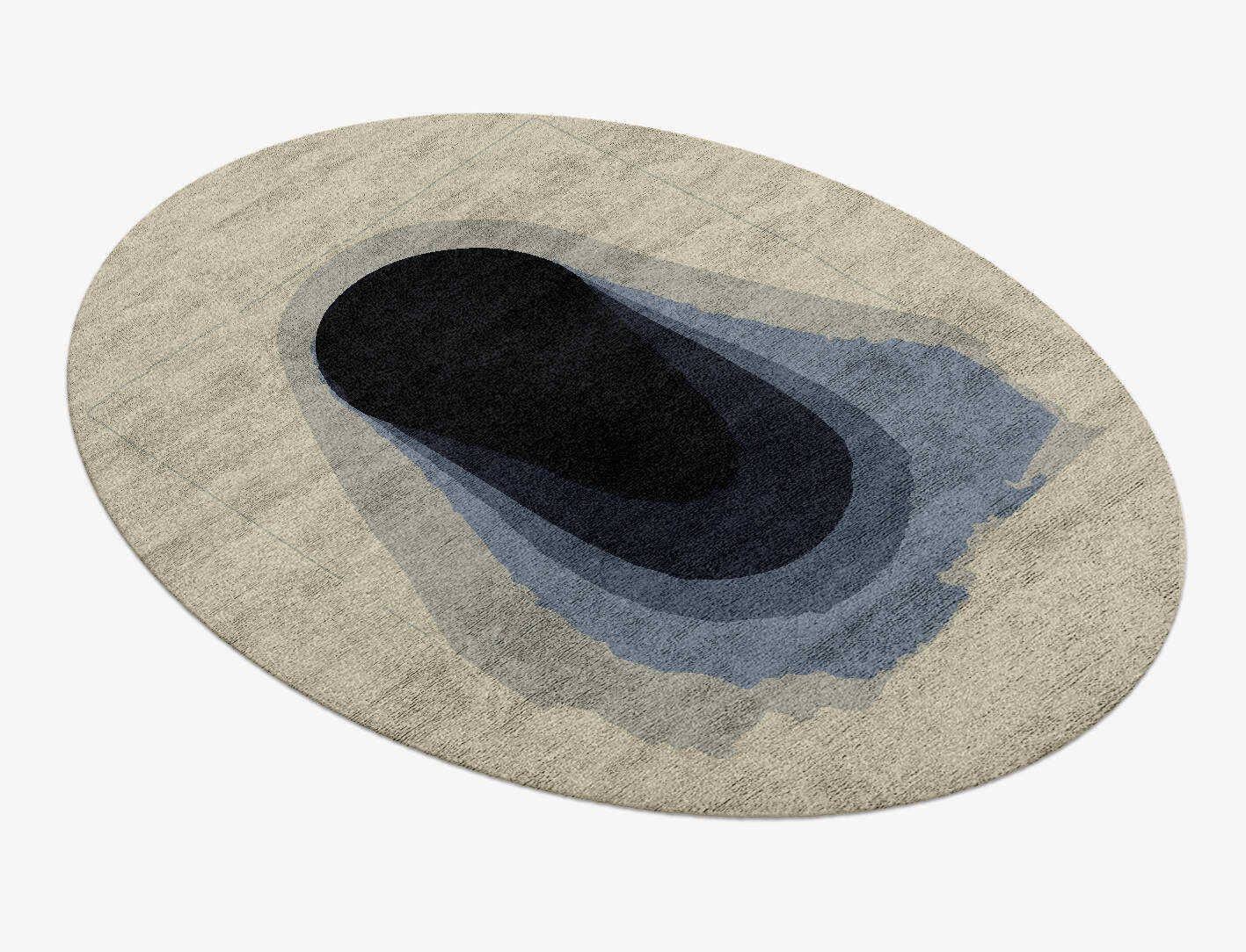 Phantom Gradation Oval Hand Knotted Bamboo Silk Custom Rug by Rug Artisan