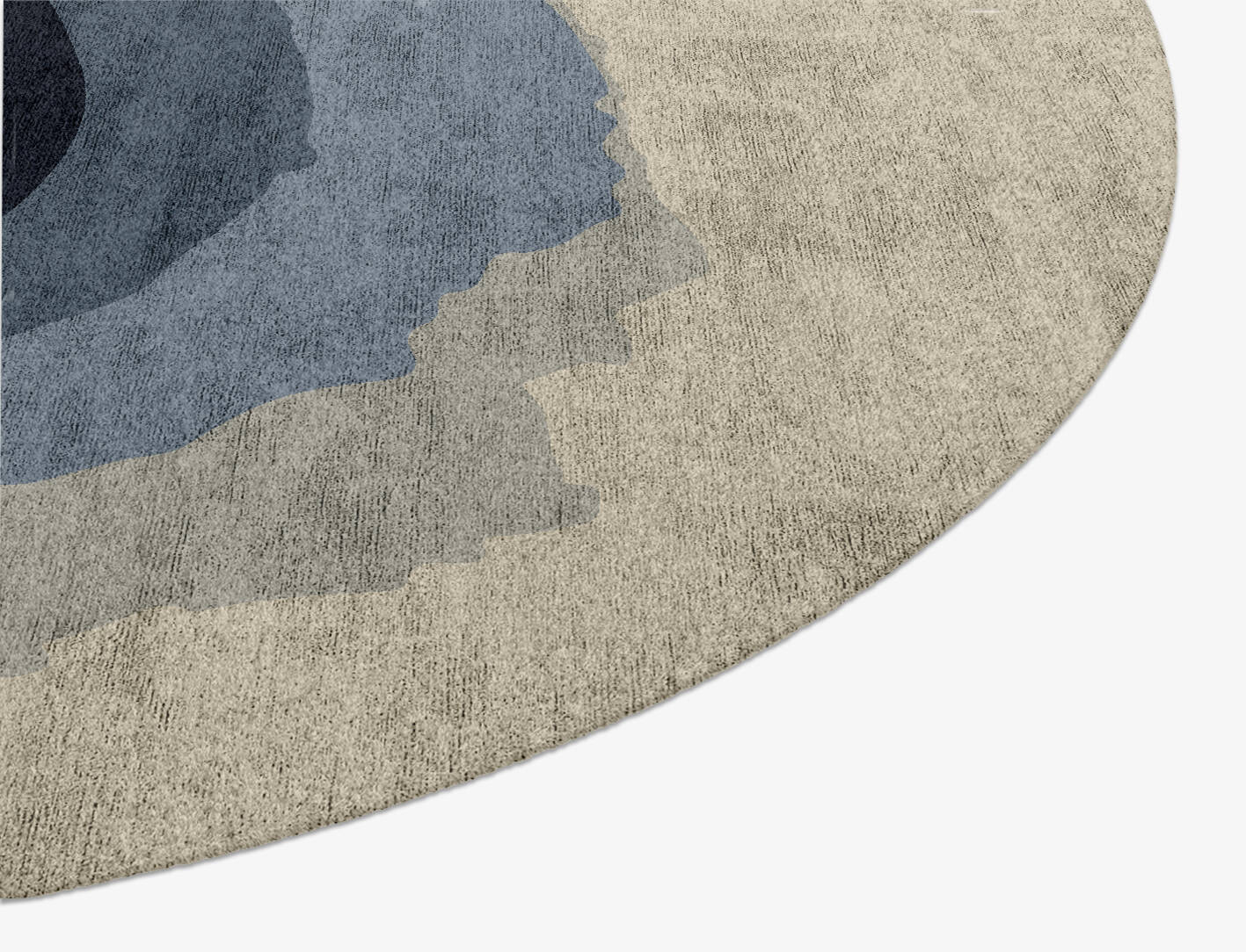 Phantom Gradation Oval Hand Knotted Bamboo Silk Custom Rug by Rug Artisan