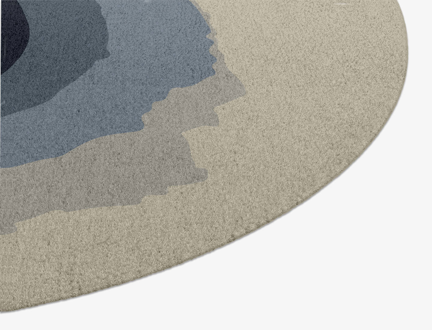Phantom Gradation Oval Hand Knotted Tibetan Wool Custom Rug by Rug Artisan