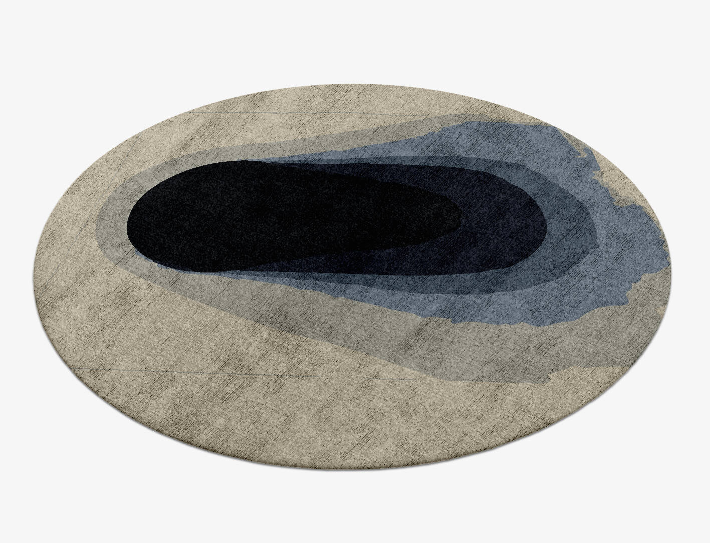 Phantom Gradation Round Hand Knotted Bamboo Silk Custom Rug by Rug Artisan