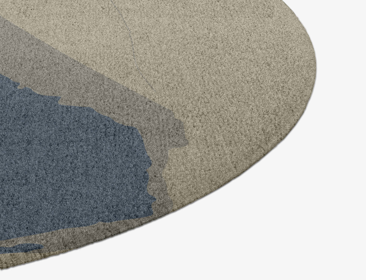 Phantom Gradation Round Hand Knotted Tibetan Wool Custom Rug by Rug Artisan