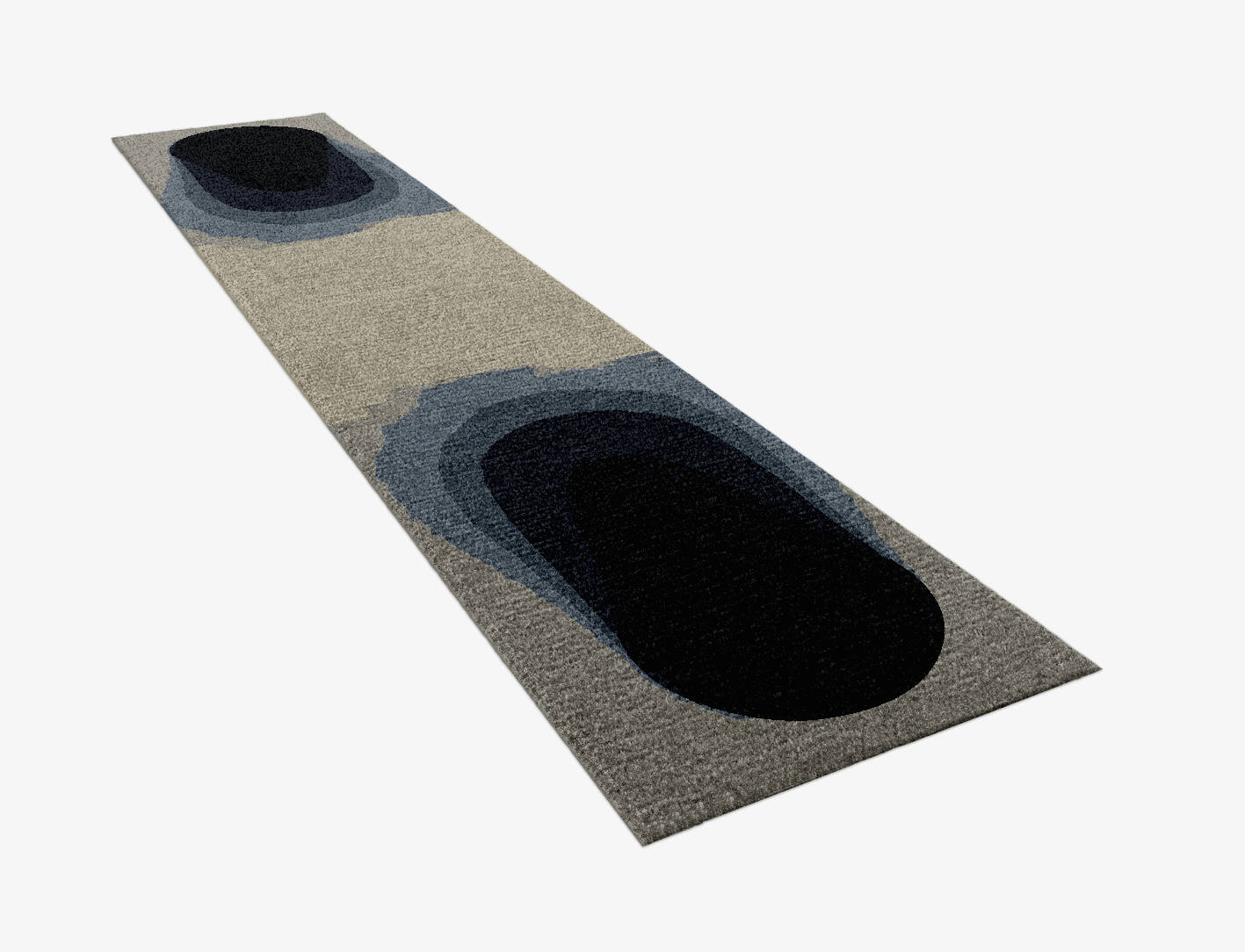 Phantom Gradation Runner Hand Knotted Tibetan Wool Custom Rug by Rug Artisan