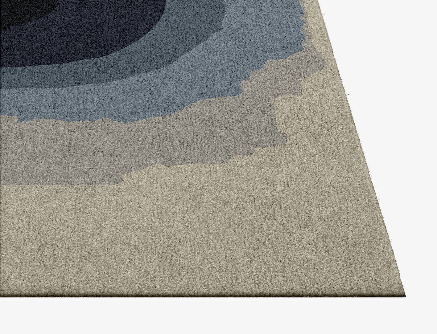 Phantom Gradation Square Hand Knotted Tibetan Wool Custom Rug by Rug Artisan