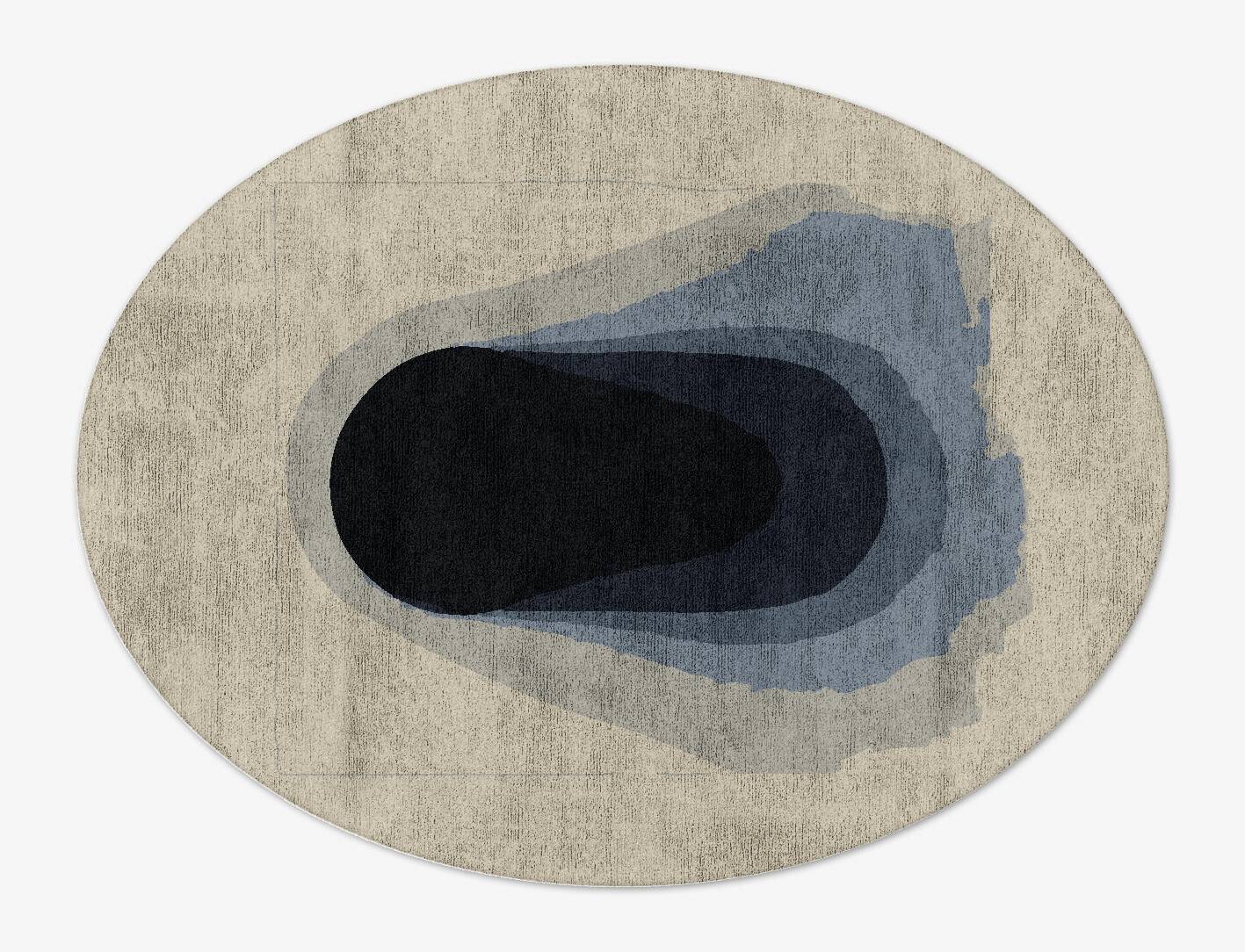 Phantom Gradation Oval Hand Tufted Bamboo Silk Custom Rug by Rug Artisan