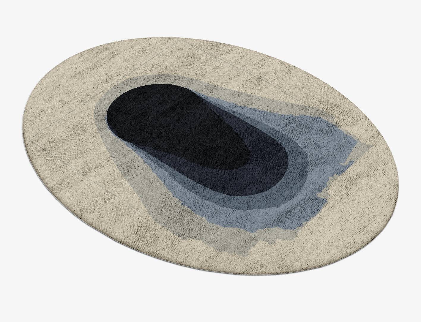 Phantom Gradation Oval Hand Tufted Bamboo Silk Custom Rug by Rug Artisan