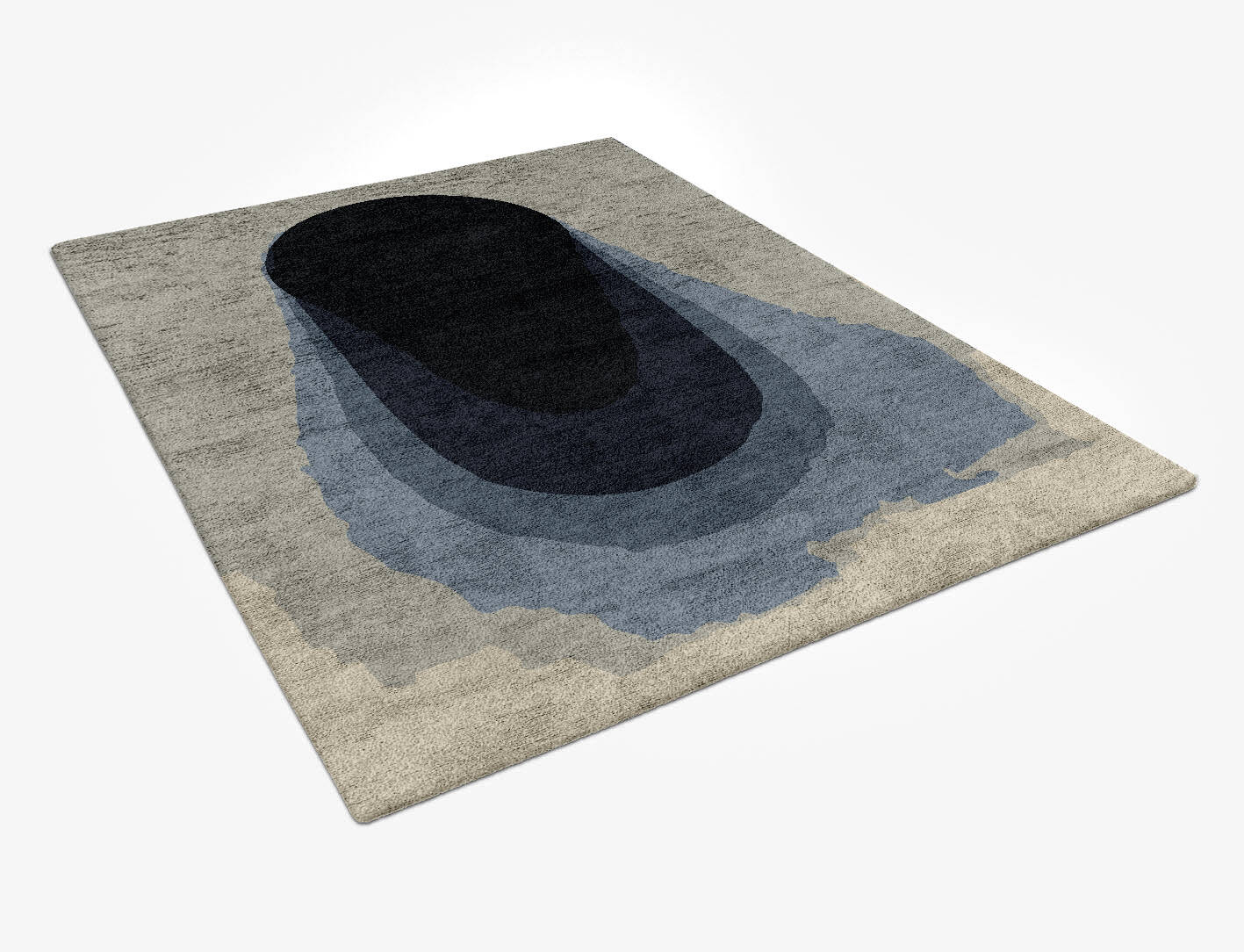 Phantom Gradation Rectangle Hand Tufted Bamboo Silk Custom Rug by Rug Artisan