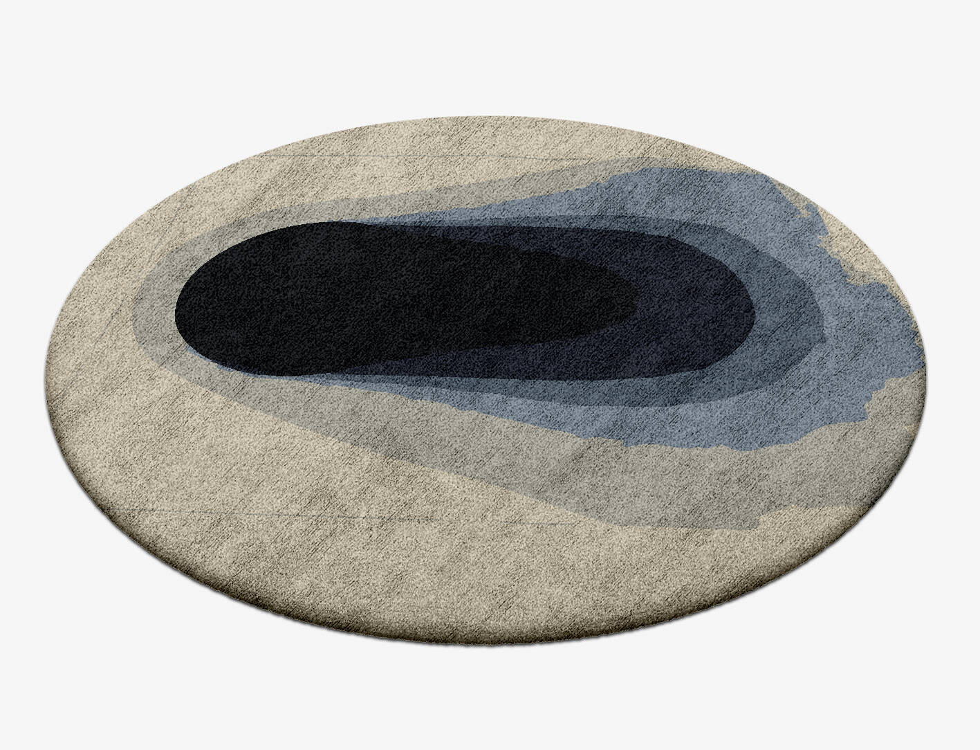 Phantom Gradation Round Hand Tufted Bamboo Silk Custom Rug by Rug Artisan