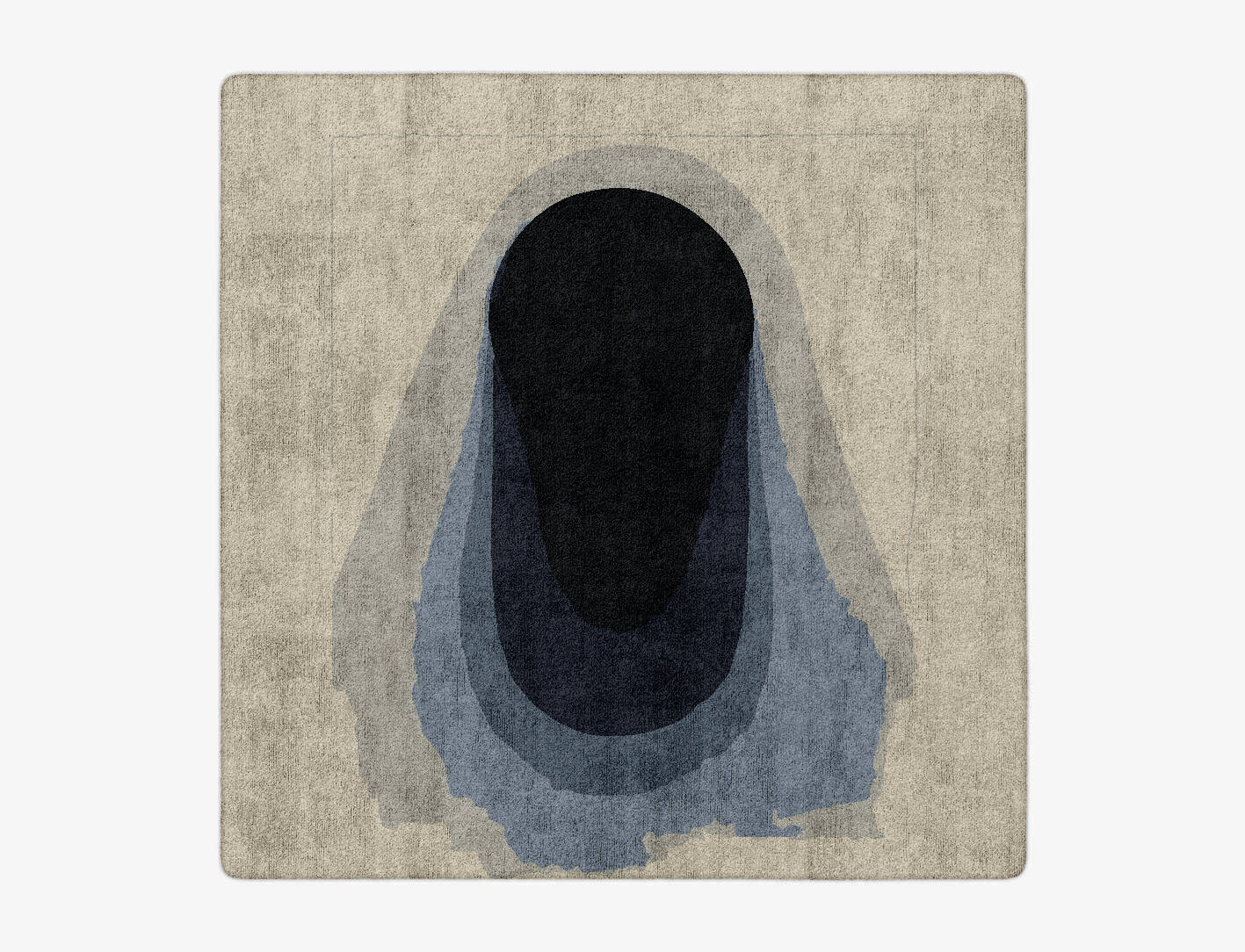 Phantom Gradation Square Hand Tufted Bamboo Silk Custom Rug by Rug Artisan