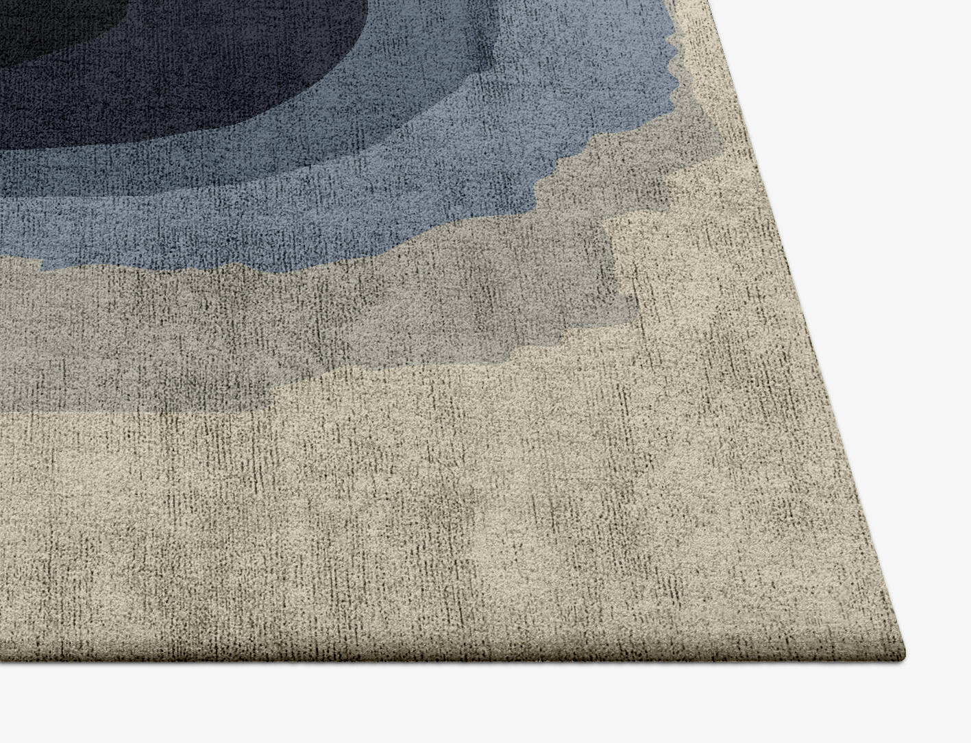 Phantom Gradation Square Hand Tufted Bamboo Silk Custom Rug by Rug Artisan