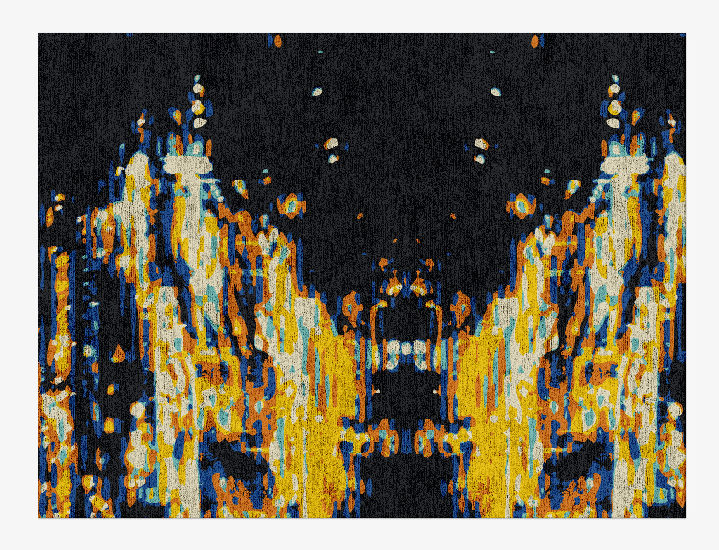 Phos Abstract Rectangle Hand Knotted Bamboo Silk Custom Rug by Rug Artisan