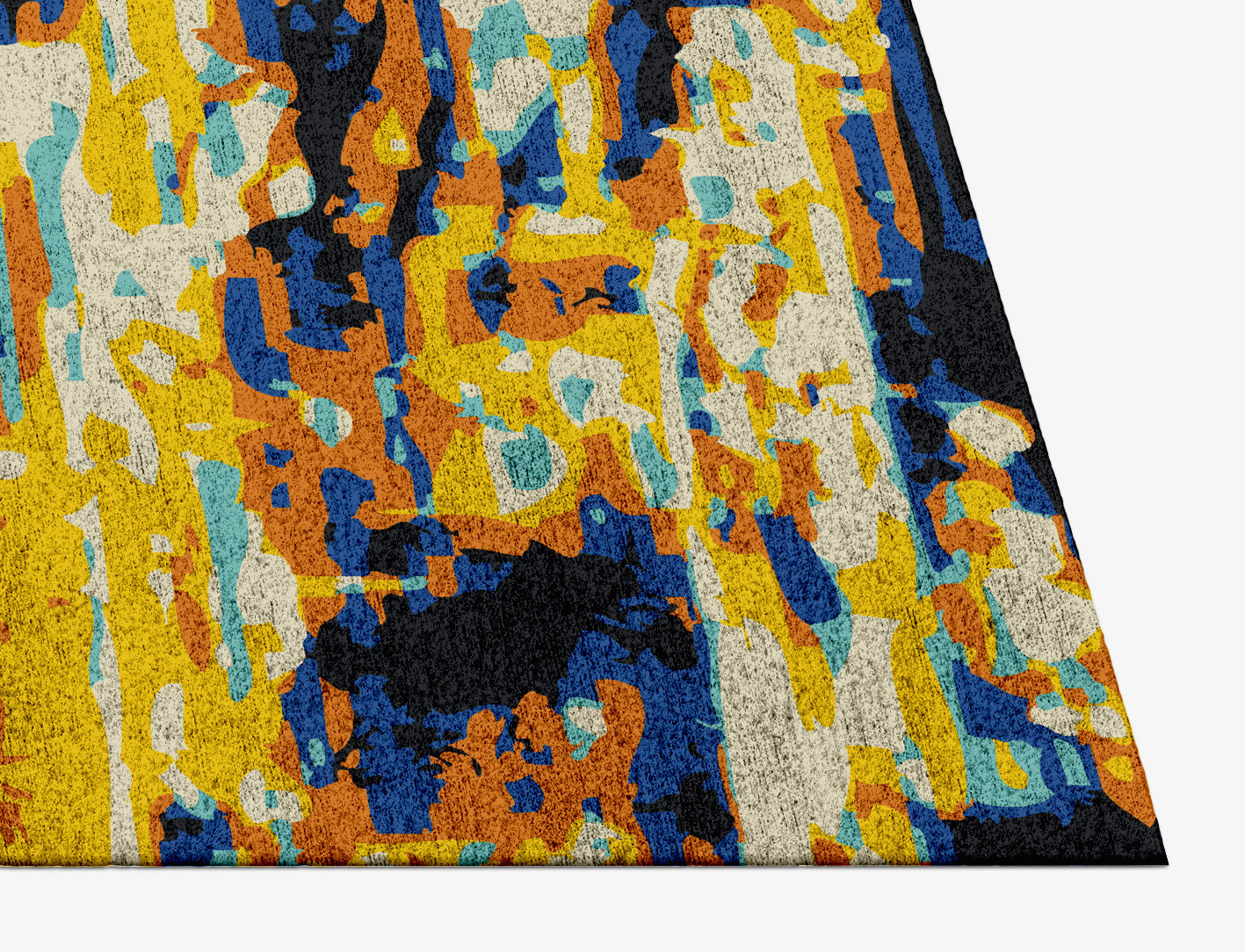 Phos Abstract Rectangle Hand Knotted Bamboo Silk Custom Rug by Rug Artisan