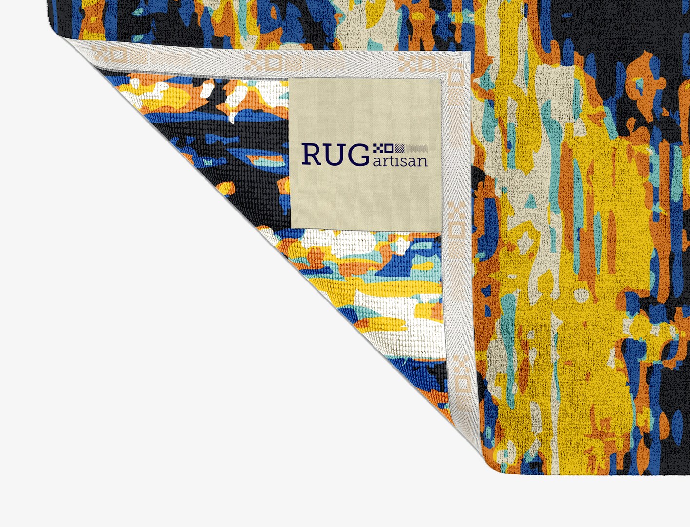 Phos Abstract Rectangle Hand Knotted Bamboo Silk Custom Rug by Rug Artisan