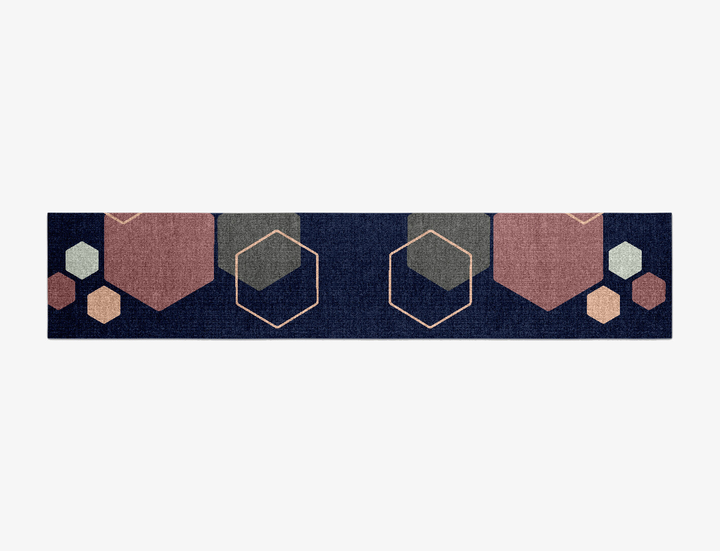 Phosphene Geometric Runner Flatweave New Zealand Wool Custom Rug by Rug Artisan