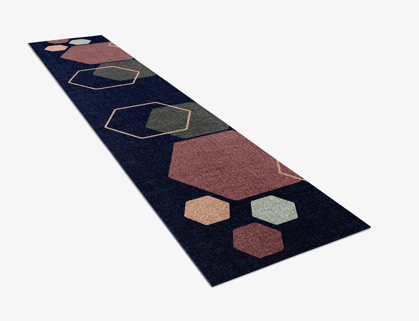 Phosphene Geometric Runner Flatweave New Zealand Wool Custom Rug by Rug Artisan