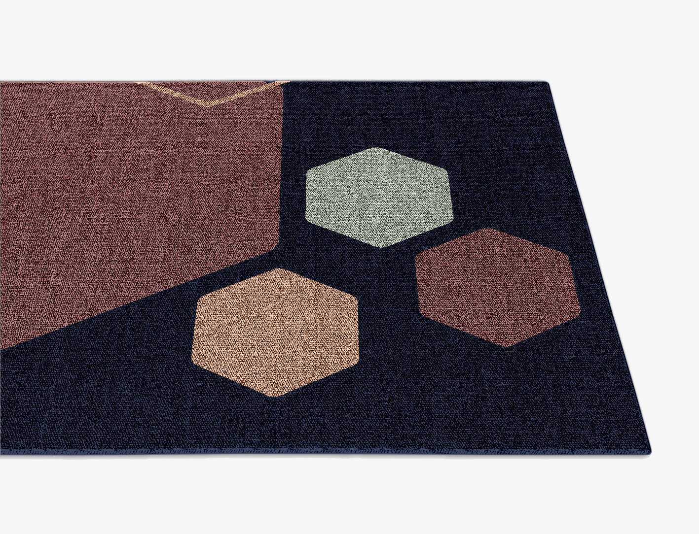 Phosphene Geometric Runner Flatweave New Zealand Wool Custom Rug by Rug Artisan