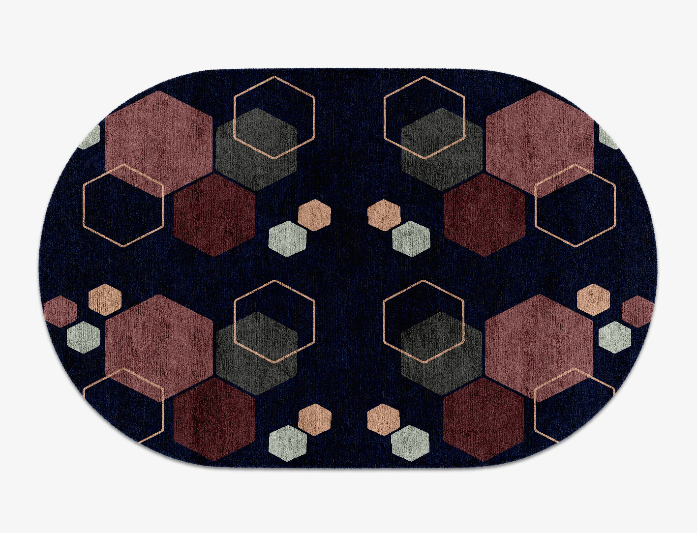 Phosphene Geometric Capsule Hand Knotted Bamboo Silk Custom Rug by Rug Artisan
