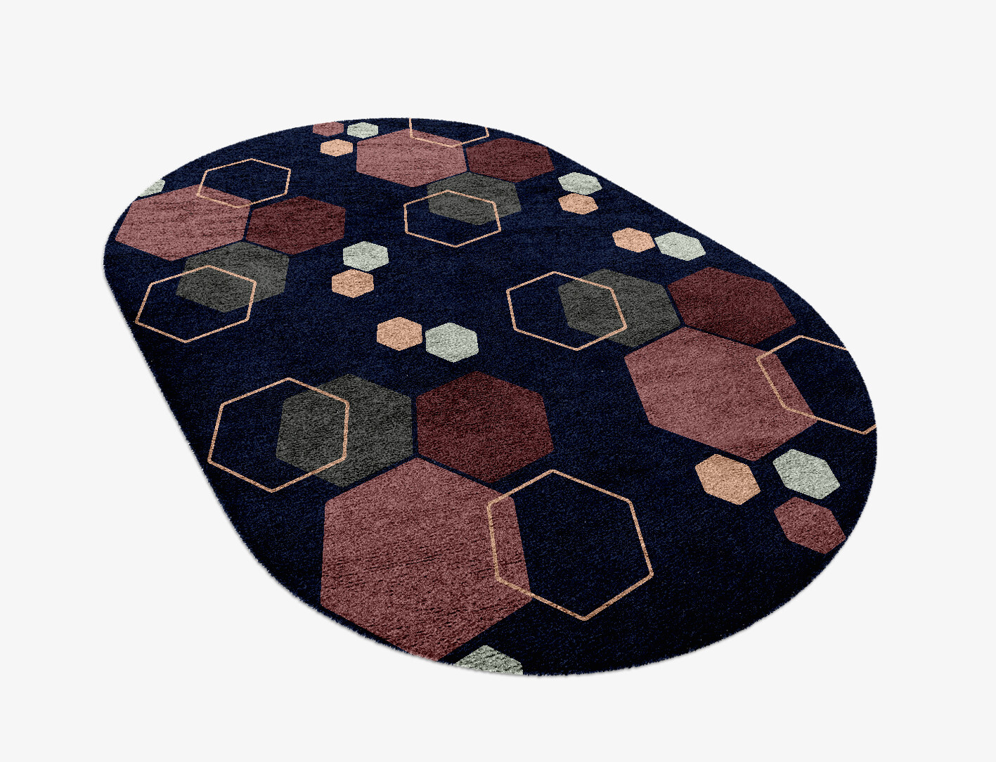 Phosphene Geometric Capsule Hand Knotted Bamboo Silk Custom Rug by Rug Artisan