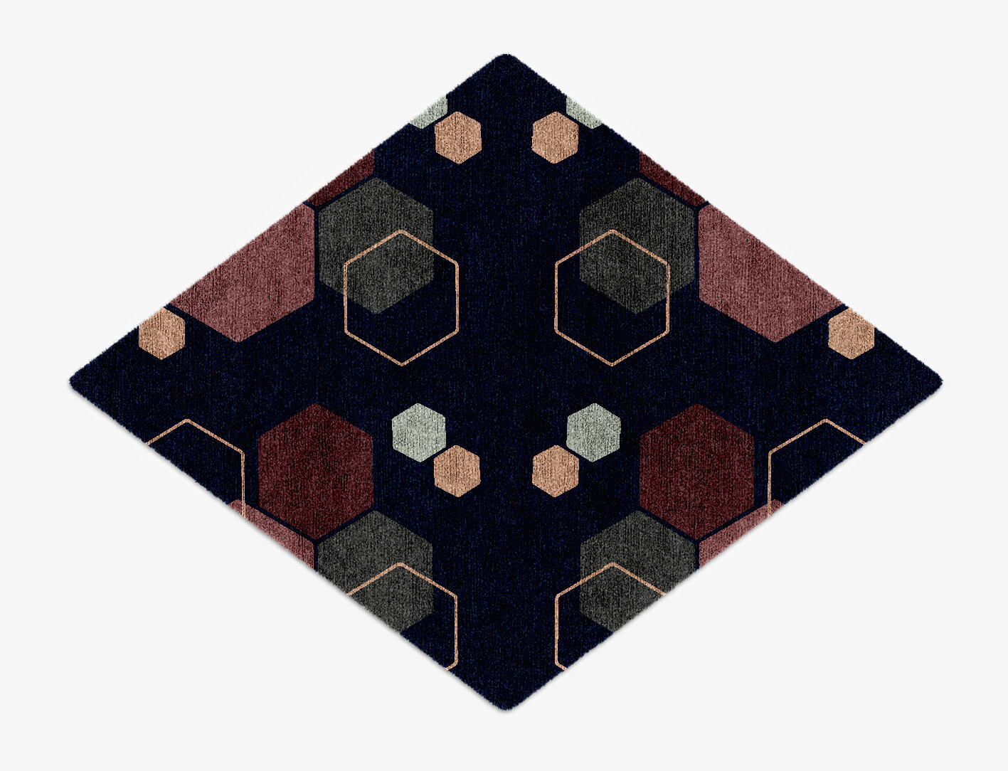 Phosphene Geometric Diamond Hand Knotted Bamboo Silk Custom Rug by Rug Artisan