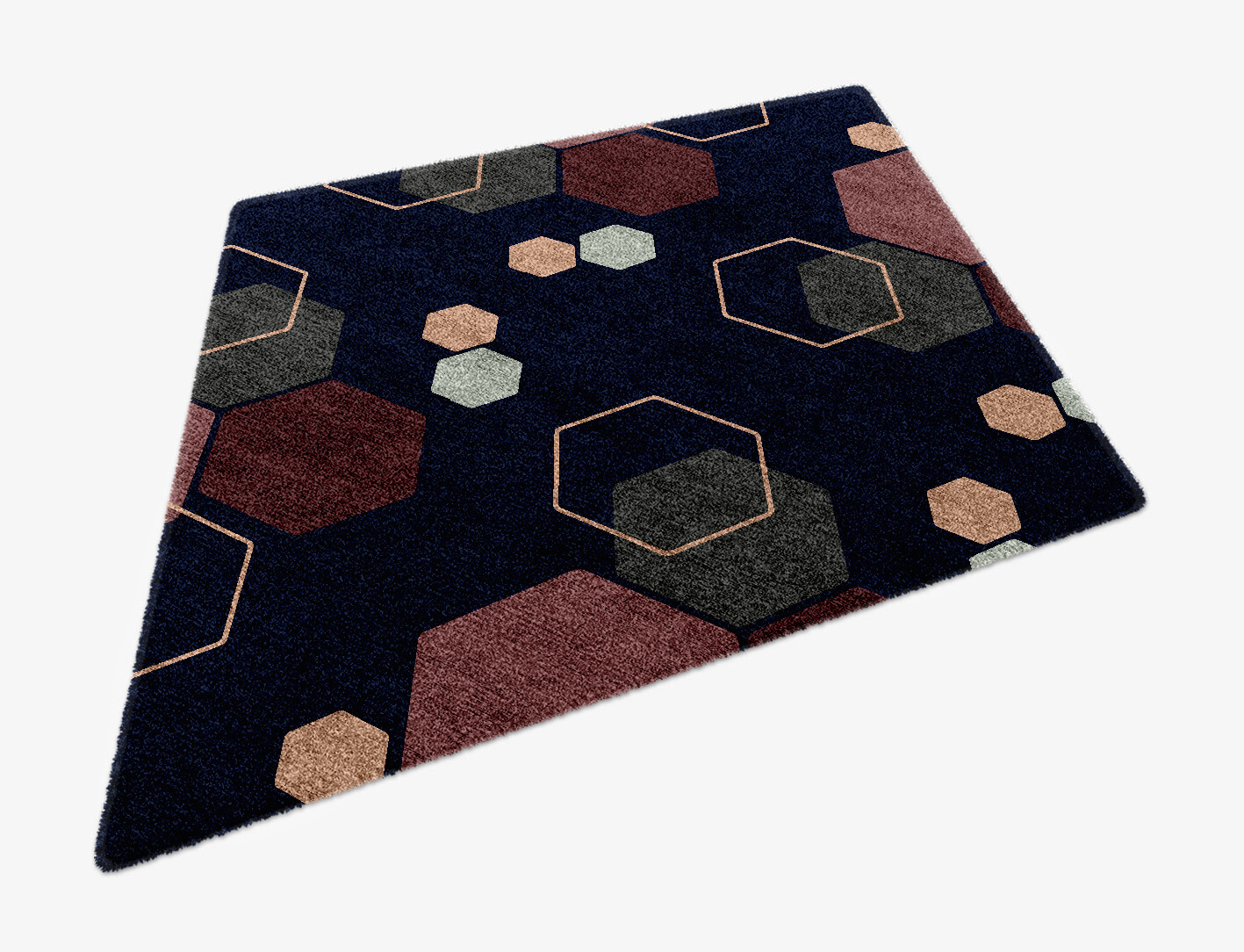 Phosphene Geometric Diamond Hand Knotted Bamboo Silk Custom Rug by Rug Artisan
