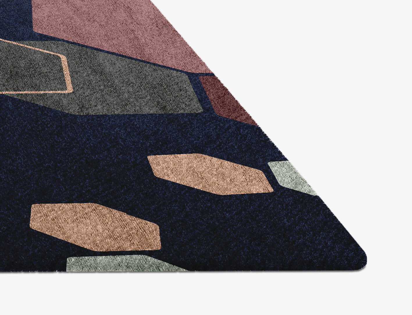 Phosphene Geometric Diamond Hand Knotted Bamboo Silk Custom Rug by Rug Artisan