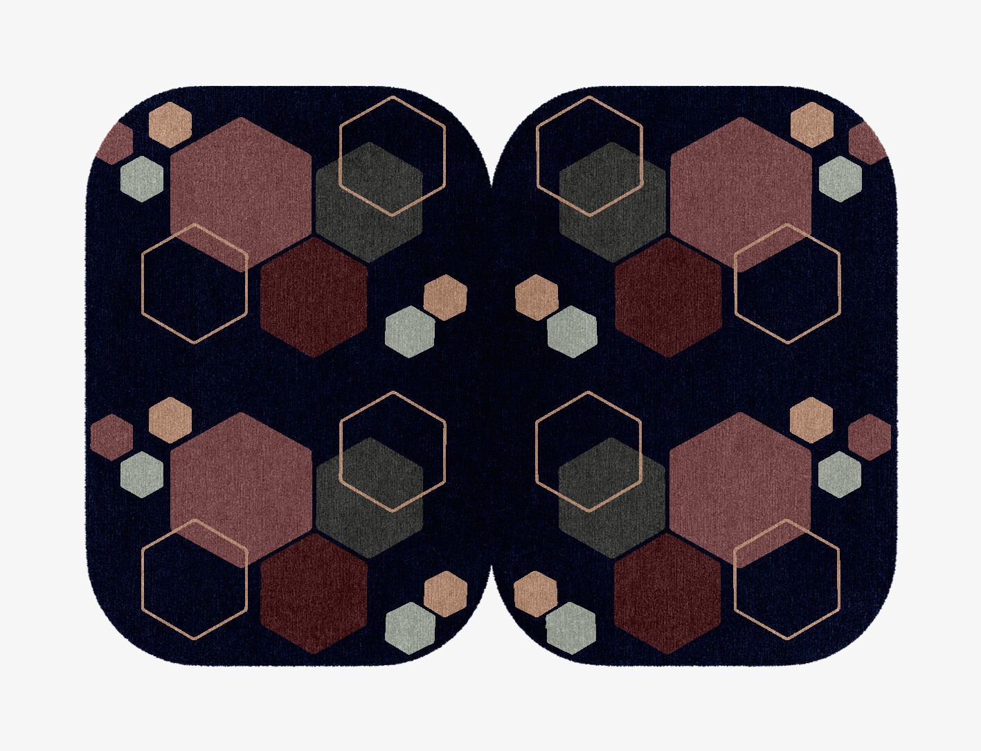 Phosphene Geometric Eight Hand Knotted Tibetan Wool Custom Rug by Rug Artisan