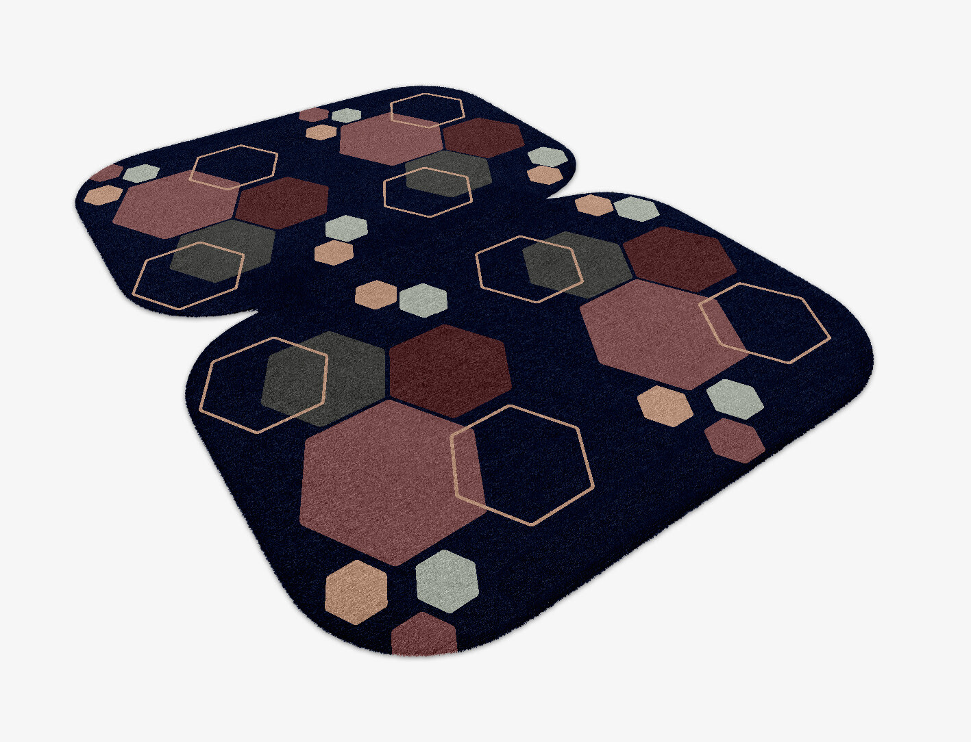 Phosphene Geometric Eight Hand Knotted Tibetan Wool Custom Rug by Rug Artisan