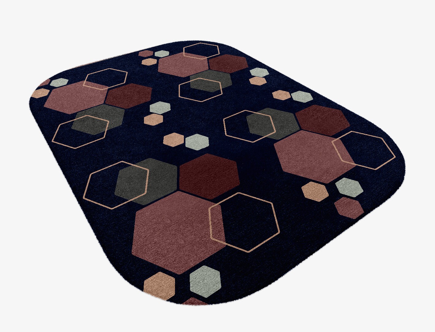 Phosphene Geometric Oblong Hand Knotted Tibetan Wool Custom Rug by Rug Artisan