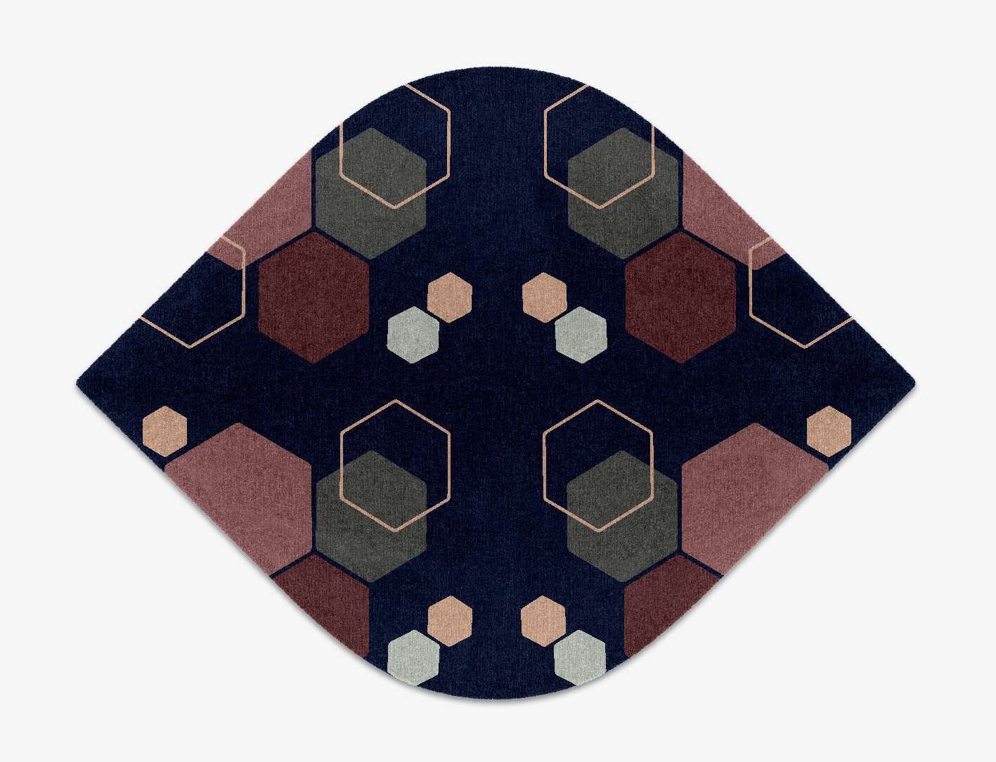 Phosphene Geometric Ogee Hand Knotted Tibetan Wool Custom Rug by Rug Artisan