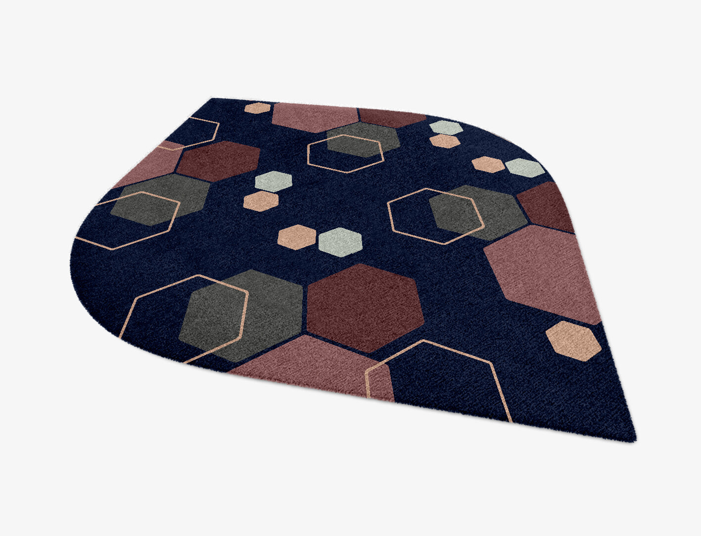 Phosphene Geometric Ogee Hand Knotted Tibetan Wool Custom Rug by Rug Artisan
