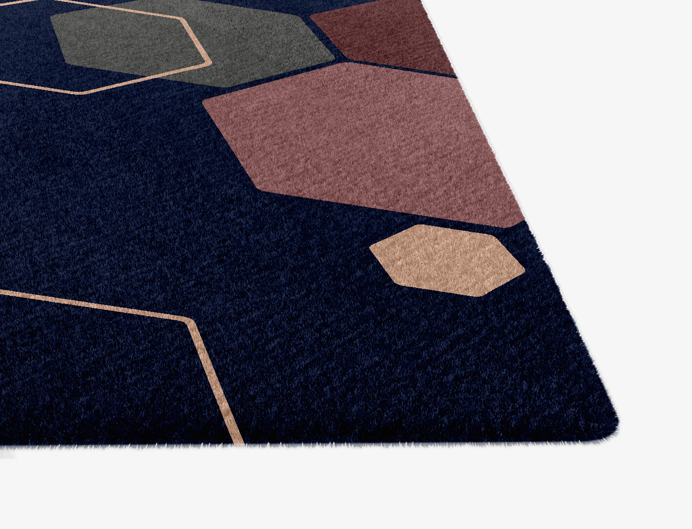 Phosphene Geometric Ogee Hand Knotted Tibetan Wool Custom Rug by Rug Artisan