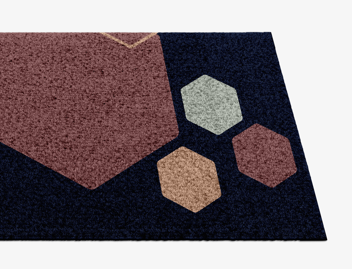 Phosphene Geometric Runner Hand Knotted Tibetan Wool Custom Rug by Rug Artisan
