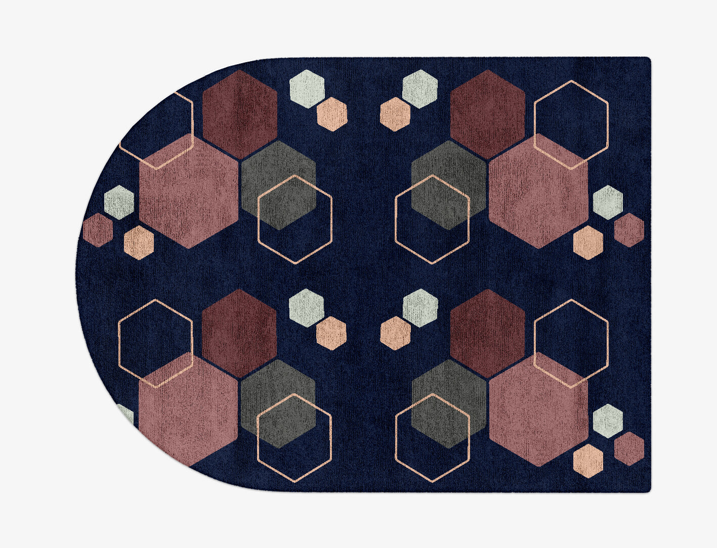 Phosphene Geometric Arch Hand Tufted Bamboo Silk Custom Rug by Rug Artisan