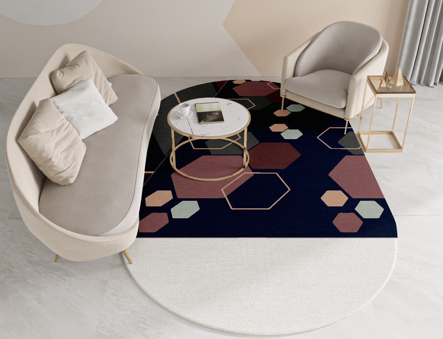 Phosphene Geometric Capsule Hand Tufted Pure Wool Custom Rug by Rug Artisan