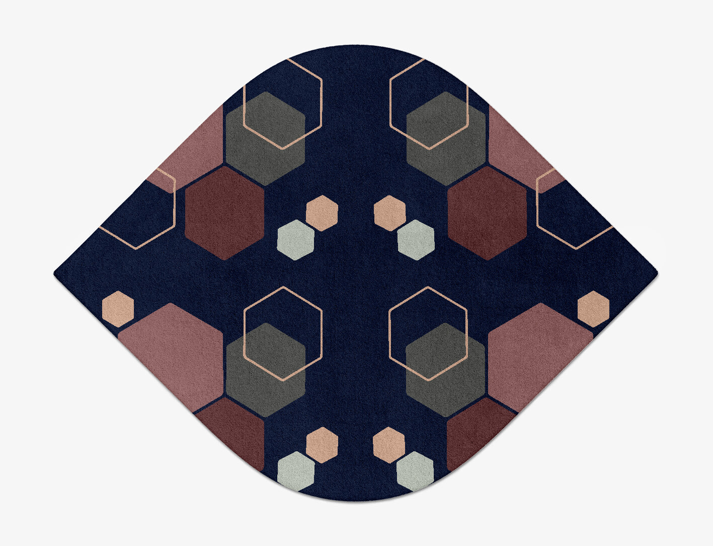 Phosphene Geometric Ogee Hand Tufted Pure Wool Custom Rug by Rug Artisan