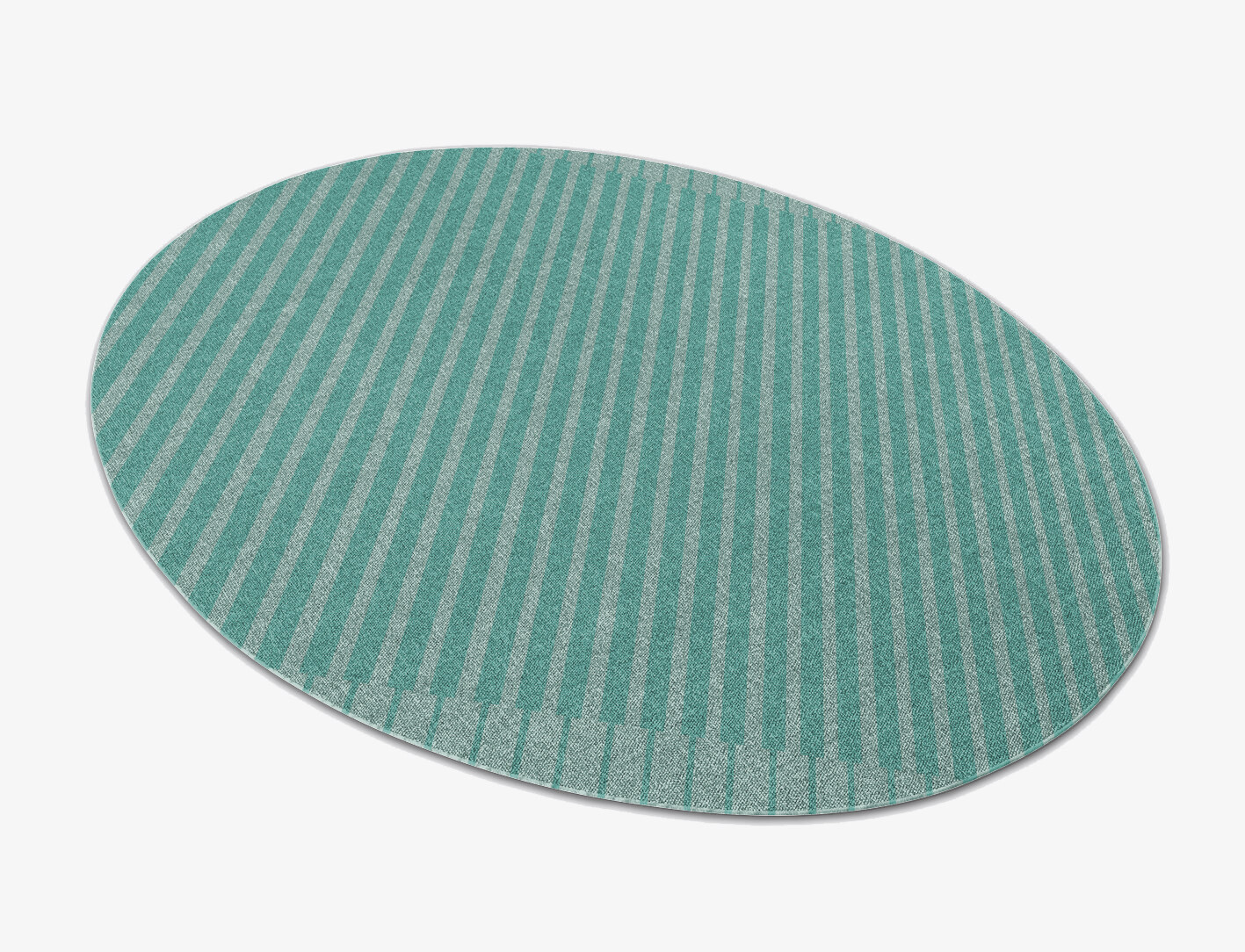 Piano Flatweaves Oval Outdoor Recycled Yarn Custom Rug by Rug Artisan