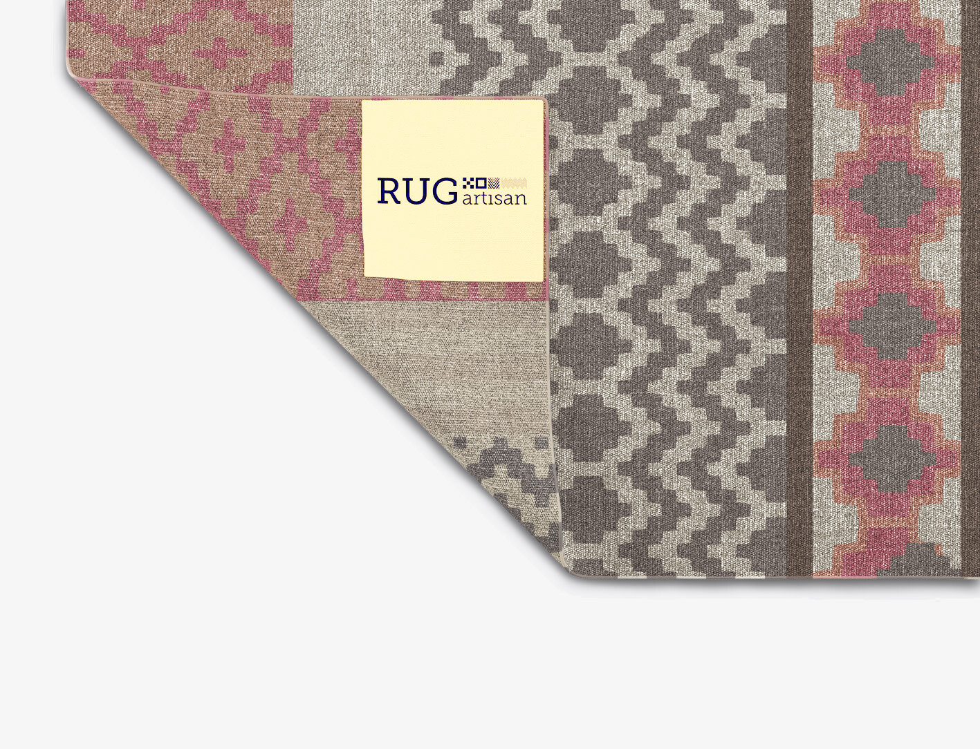 Pink Star Flatweaves Rectangle Flatweave New Zealand Wool Custom Rug by Rug Artisan