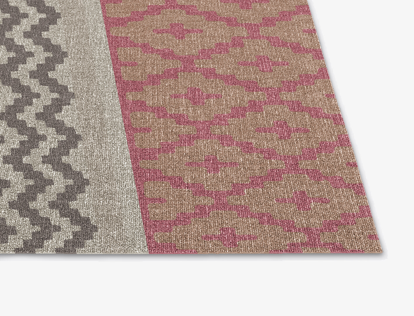 Pink Star Flatweaves Square Flatweave New Zealand Wool Custom Rug by Rug Artisan
