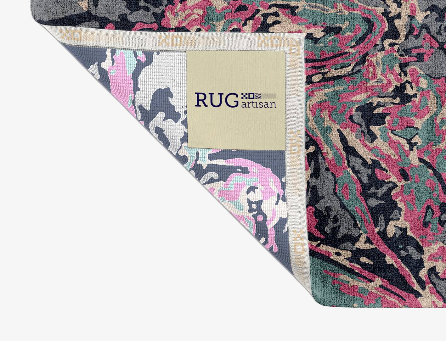 Pinkgush Surface Art Rectangle Hand Knotted Bamboo Silk Custom Rug by Rug Artisan