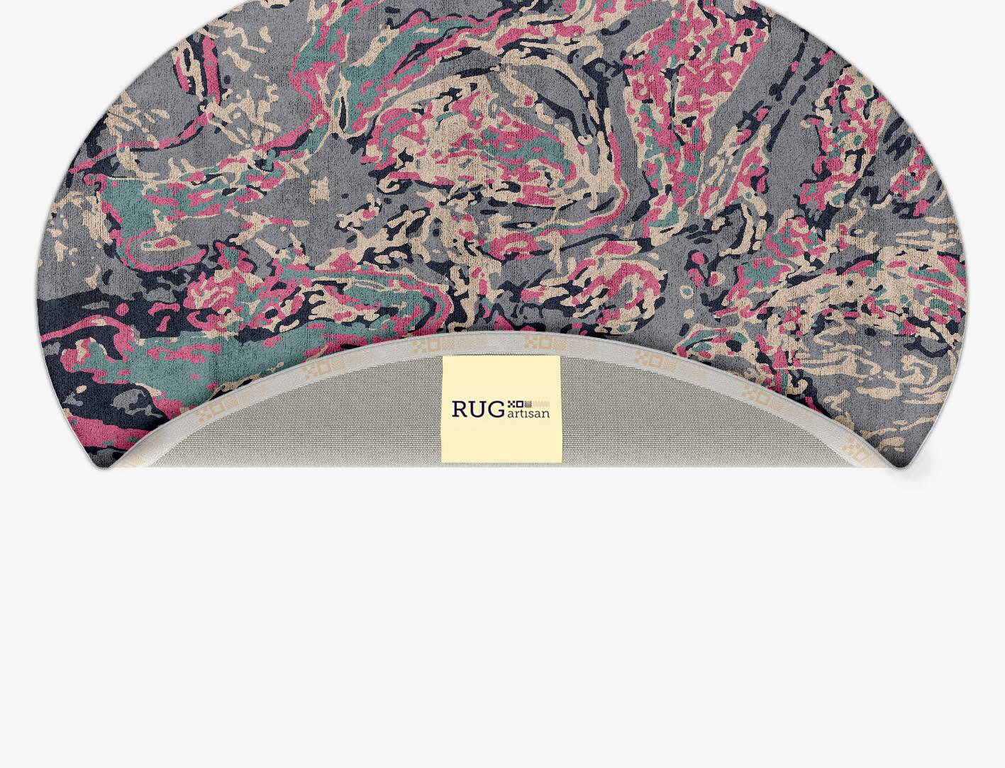 Pinkgush Surface Art Oval Hand Tufted Bamboo Silk Custom Rug by Rug Artisan